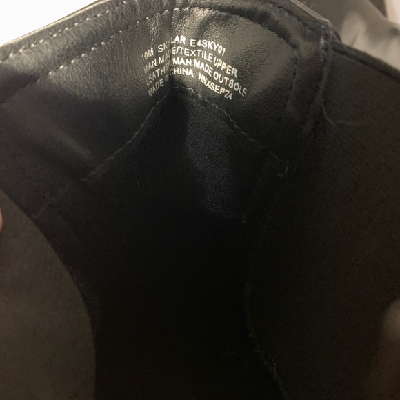 Black Leather Women's ESPRITE Ankle Boots Size 10 - Picture 8 of 9